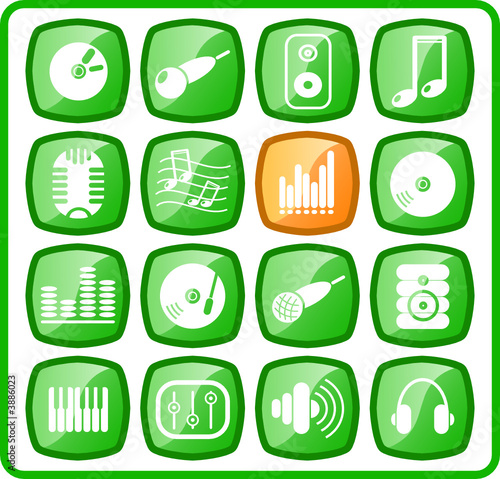 Music and audio vector icons