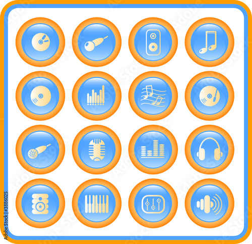 Music and audio vector icons