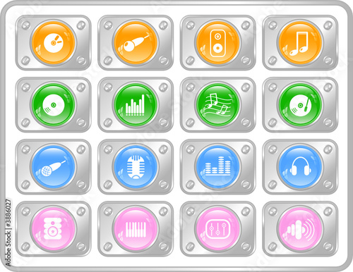 Music and audio vector icons
