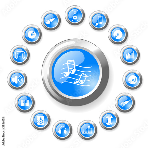 Music and audio vector icons