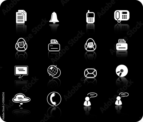 Miscellaneous office and communication vector icons