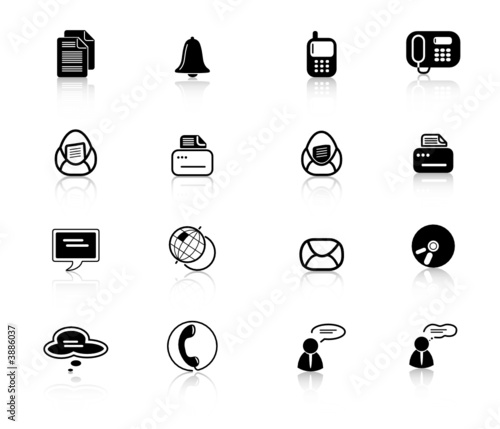 Miscellaneous office and communication vector icons