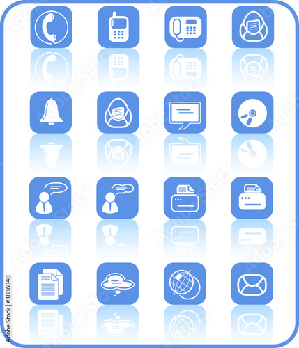 Miscellaneous office and communication vector icons © Alexander Lukin