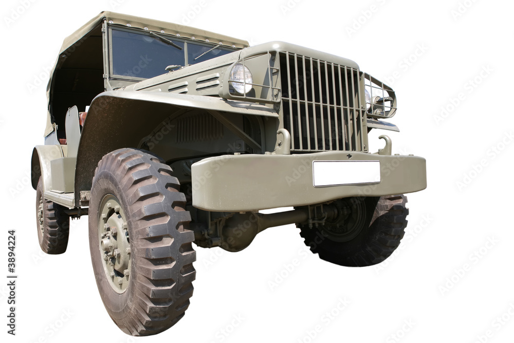 Vintage Military Car Color Khaki 40th, Transport