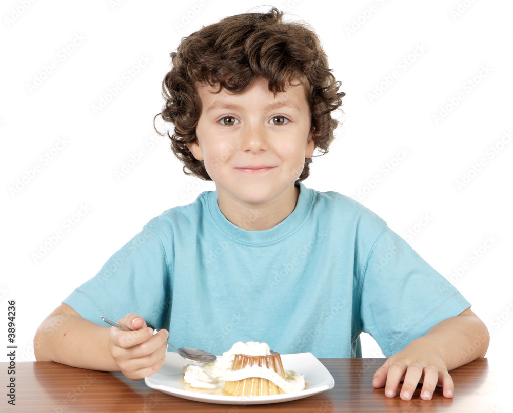 adorable child eating a over white background adorable child eating a over white background