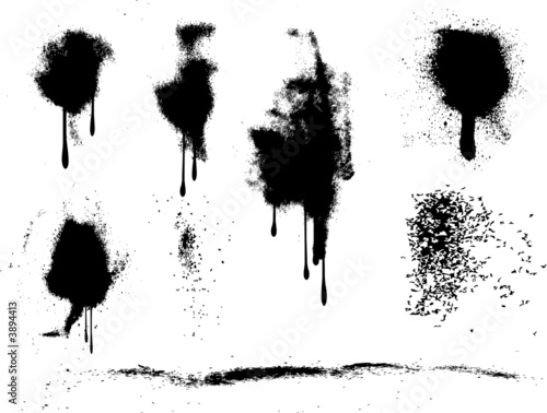 Grunge spray paint splats