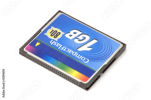 series object on white - Compact Flash memory card