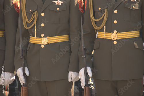 Russian soldiers on Prešeren square, Ljubljana, Slovenia photo