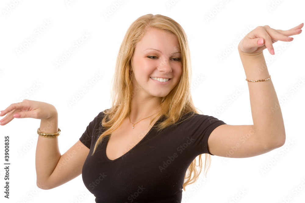 the young attractive woman isolated on white background the young attractive woman isolated on white background