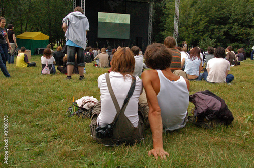 Fototapeta crowd on open air