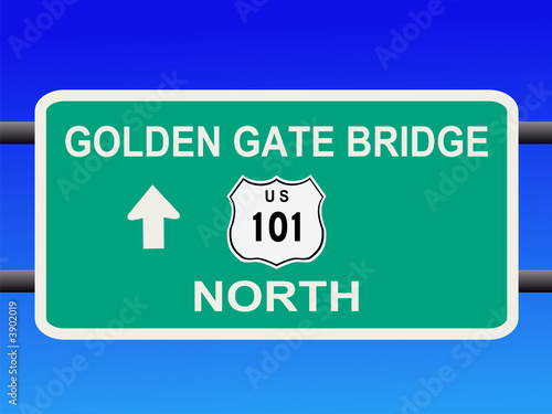 Golden Gate Bridge Highway 101 sign