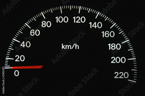 speedometer isolated on black