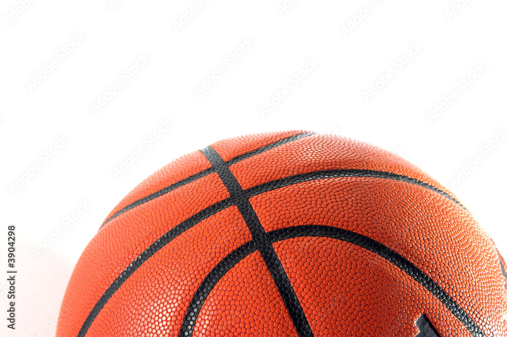 Fototapeta premium Basketball closeup isolated on white
