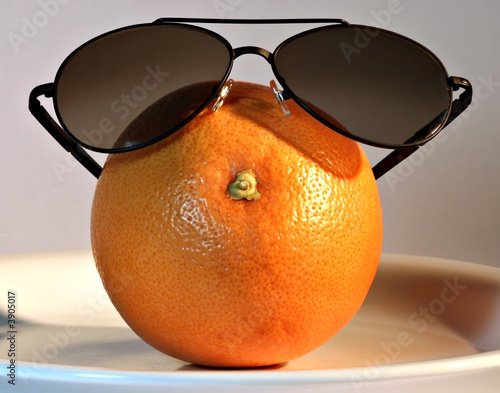 Grapefruit with Sunglasses