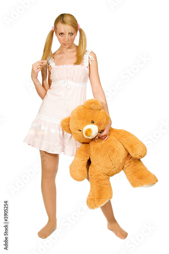 Pretty girl with a toy.