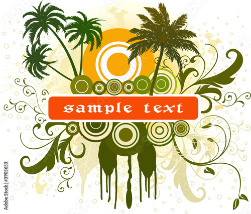 Abstract art floral vector illustration