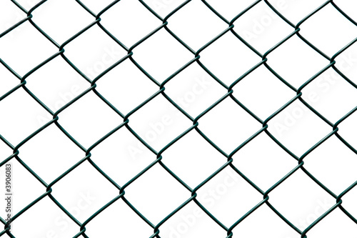 Chainlink fence isolated against a white background.