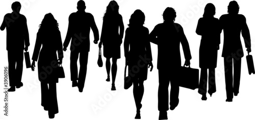 Business people walking