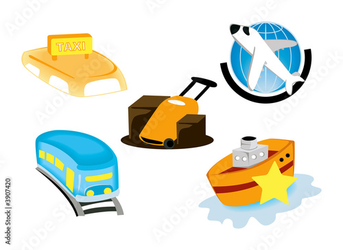 Travel ICons with Clipping ...