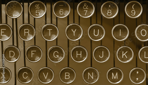 Old typewriter keys photo