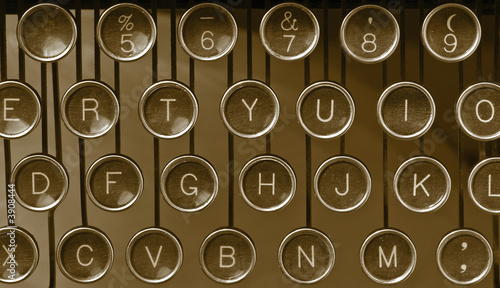 Old typewriter keys