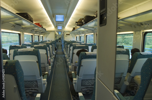 Wagon interior in a train