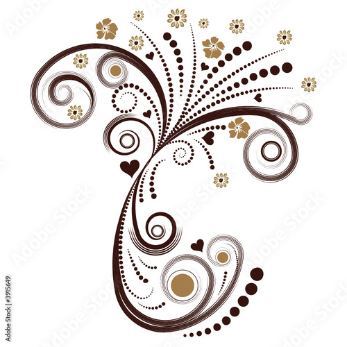 beautiful abstract vector floral design