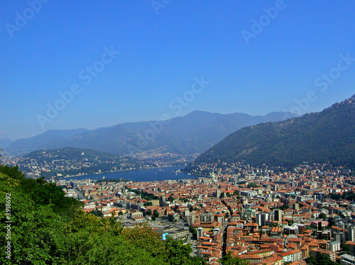 view of the Como city from Baradello hill