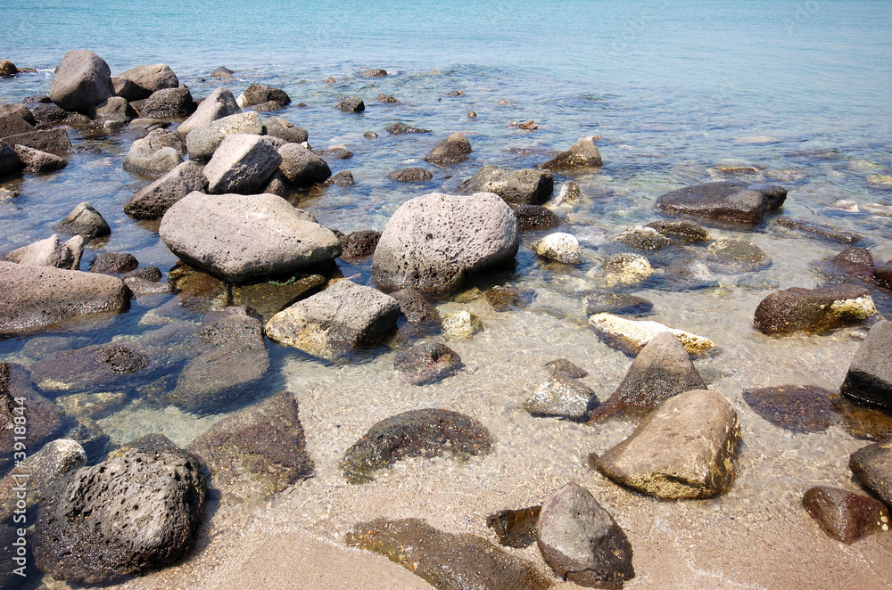 Stones at the Mediterranean Coast in France