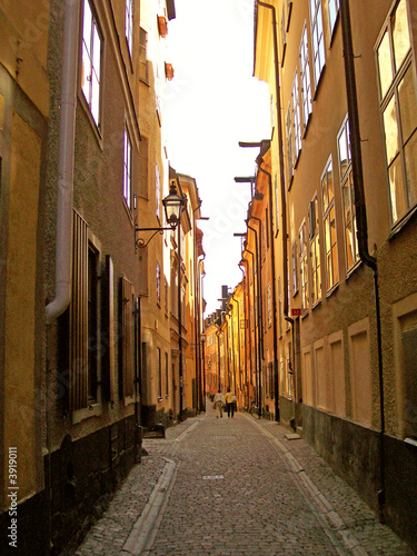 Fototapeta Naklejka Na Ścianę i Meble -  gamla stan stockholm street 06