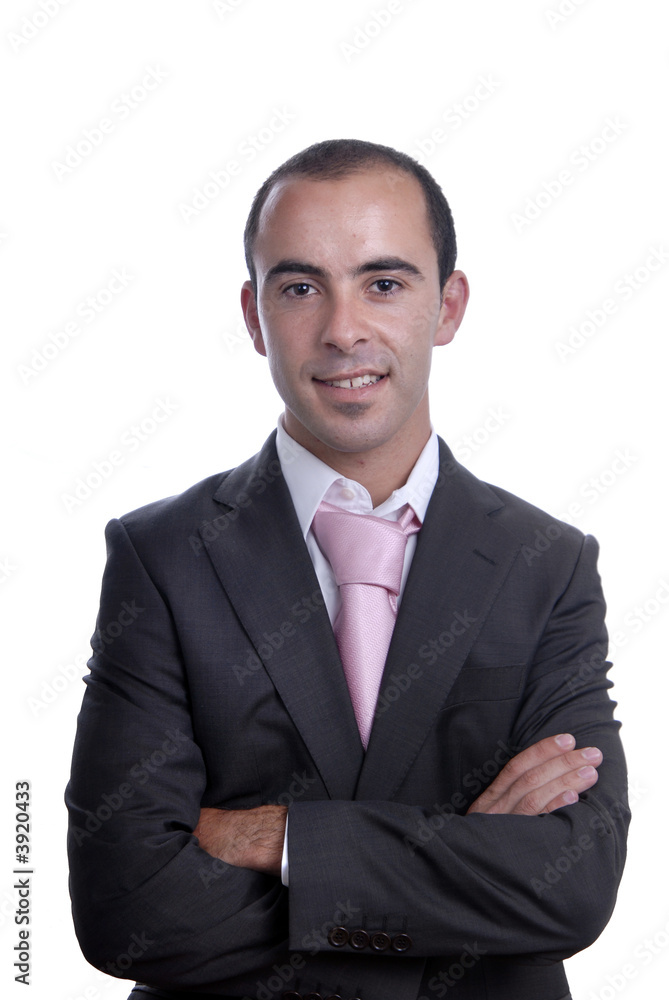 young business man portrait on white background young business man portrait on white background