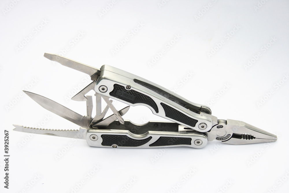 Flat-nose pliers on a white background
