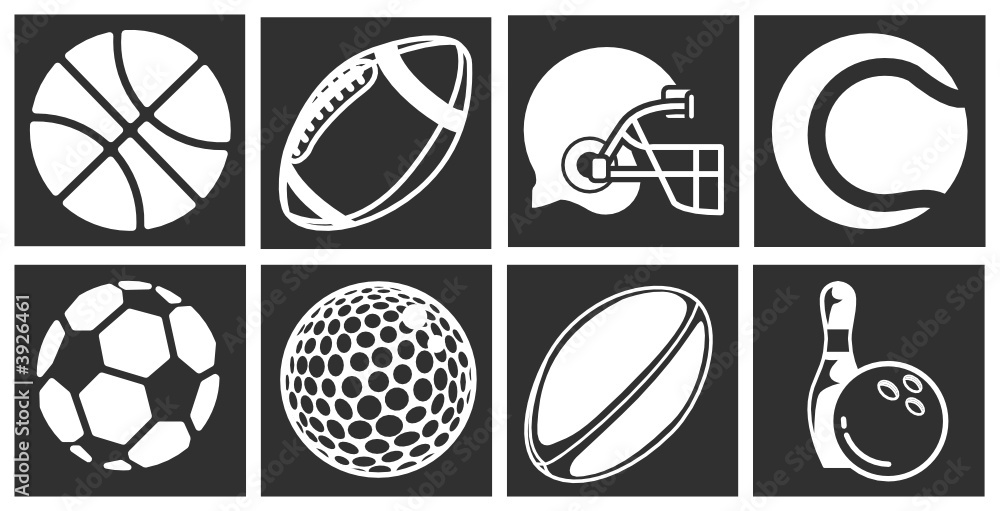 Fototapeta premium series of icons or design elements relating to sports