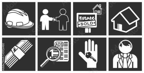  home buying or real estate icons