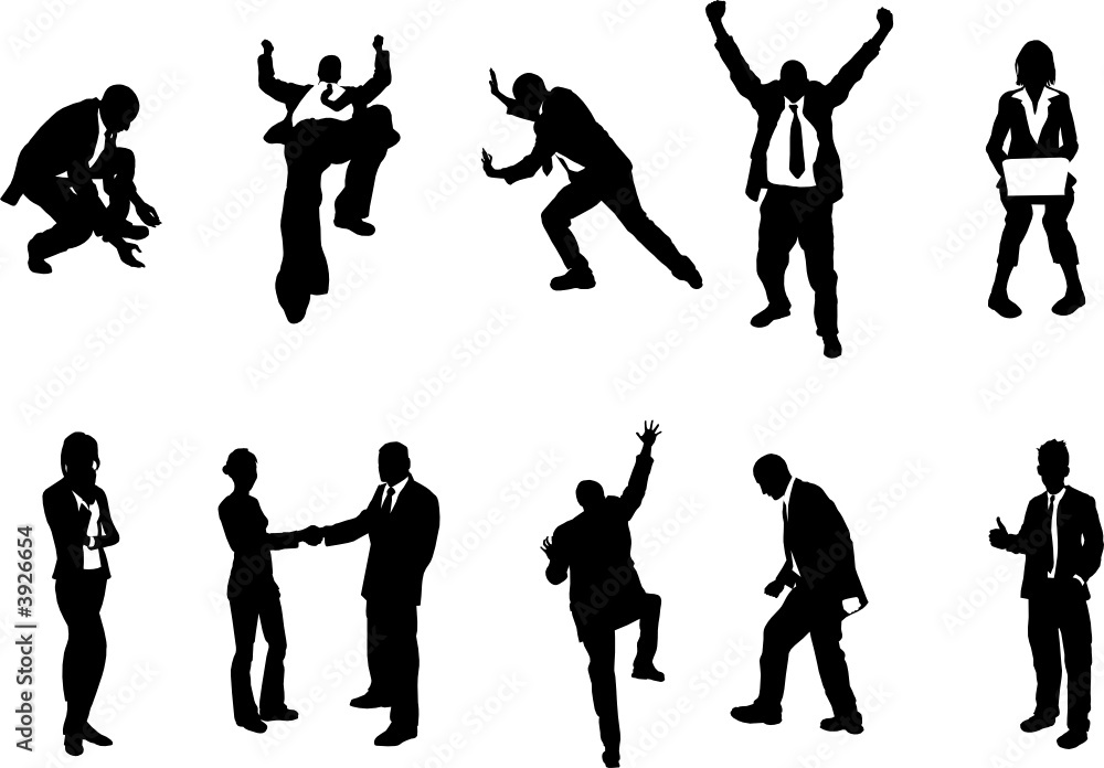 business people unusual silhouettes business people unusual silhouettes