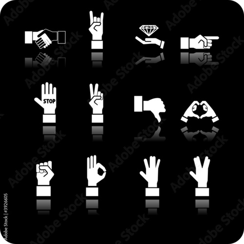  A hand elements icon set photo