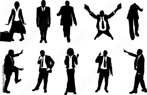 business people unusual concept silhouettes