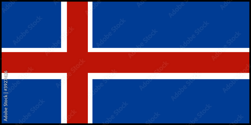 Naklejka premium Drapeau de l'Islande