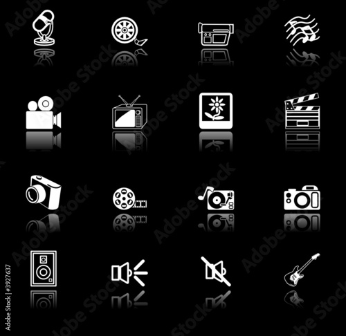 Media icon series set