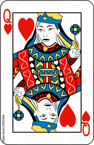 Queen of Hearts from deck of playing cards