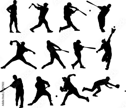 Sport silhouette - baseball players