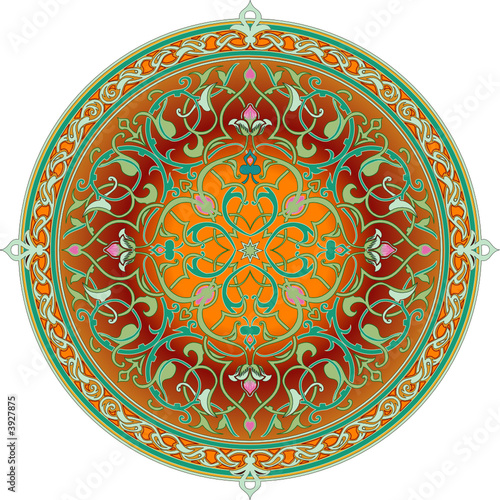 Arabic floral pattern motif 