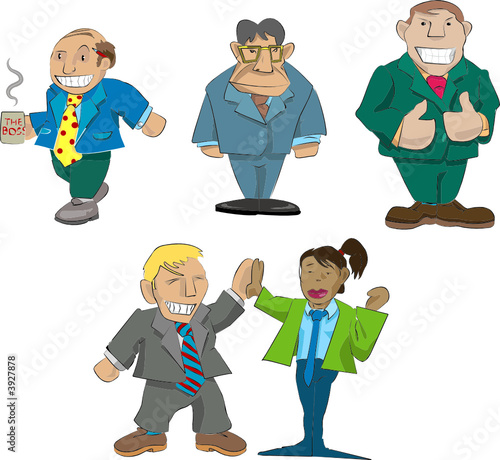 Vector caricatures of offic...
