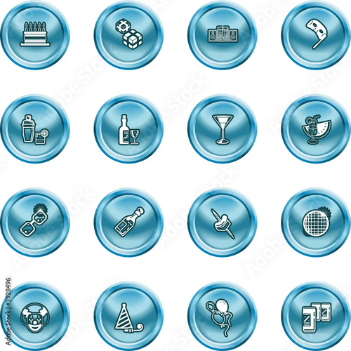 Funky party icon set