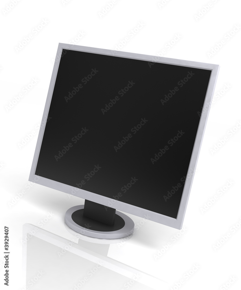 computers monitor isolated on white background computers monitor isolated on white background