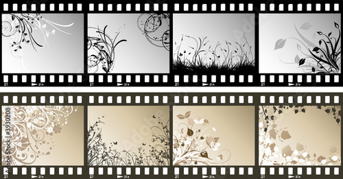 Floral film strips