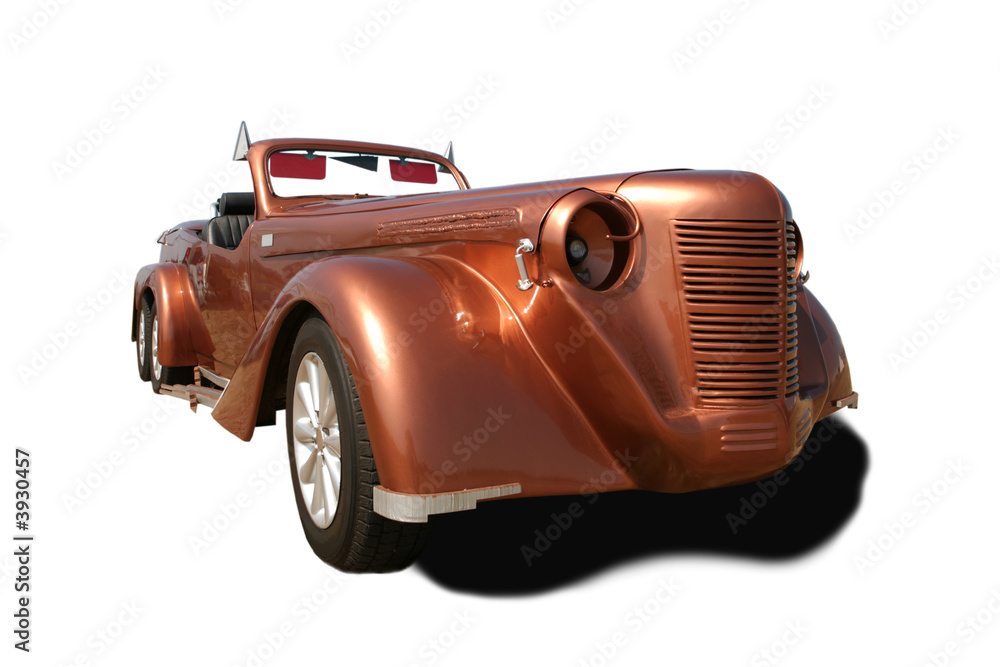 Vintage, Transport, Exotic Brown Retro Car
