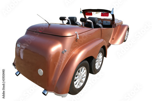 Vintage, Transport, Exotic Brown Retro Car © Astroid