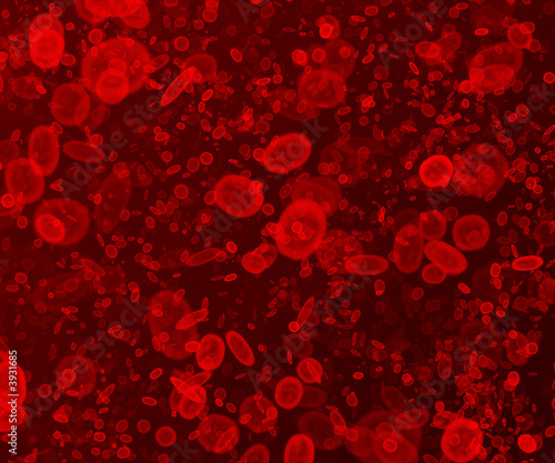 Obraz na płótnie Intense cluttering of blood cells w salonie