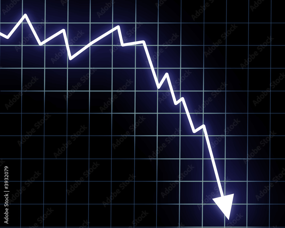 Arrow graph going down